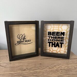 2x Wall Mount Shadow Box Keepsake  Memento Tickets Sports Concerts Travel 8x10"